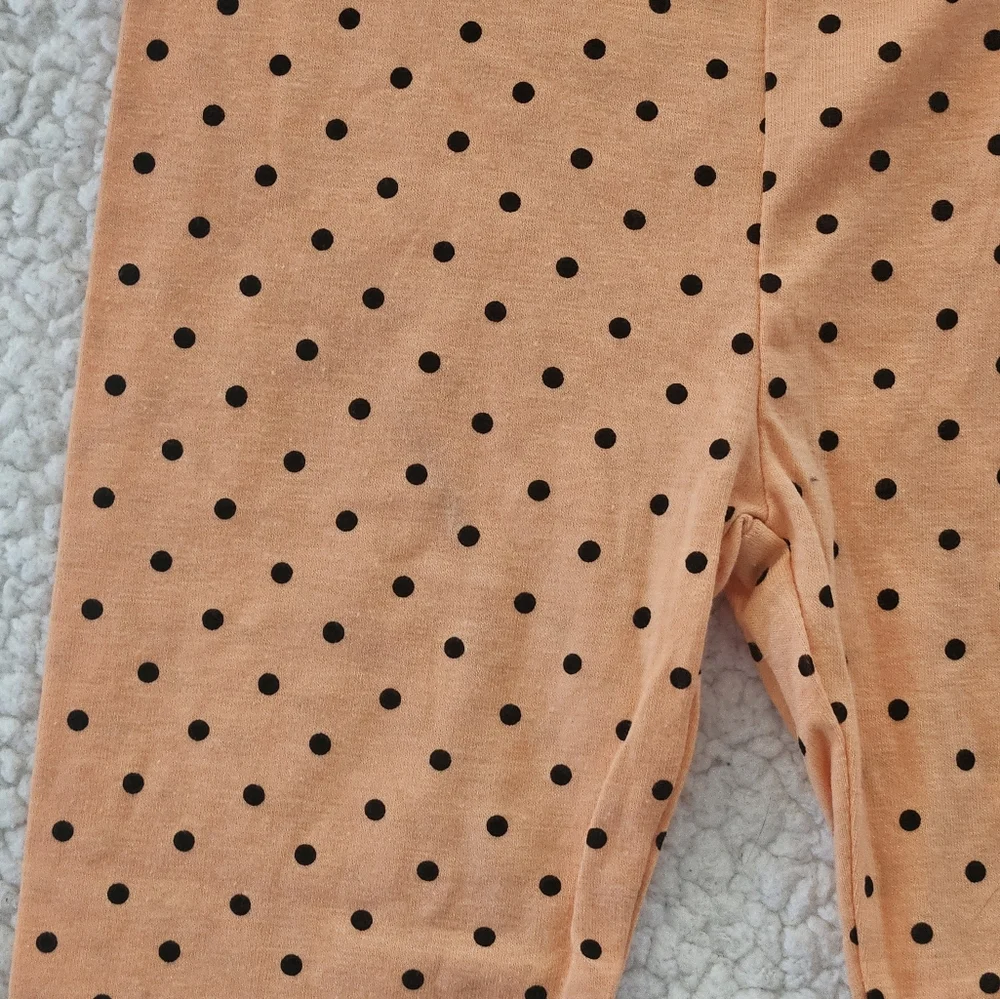 Kensie Girl black pumpkin sweater and orange & black polka dot pants size 4T‎